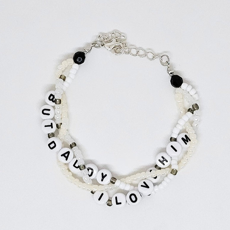But Daddy I Love Him Braided Friendship Bracelet