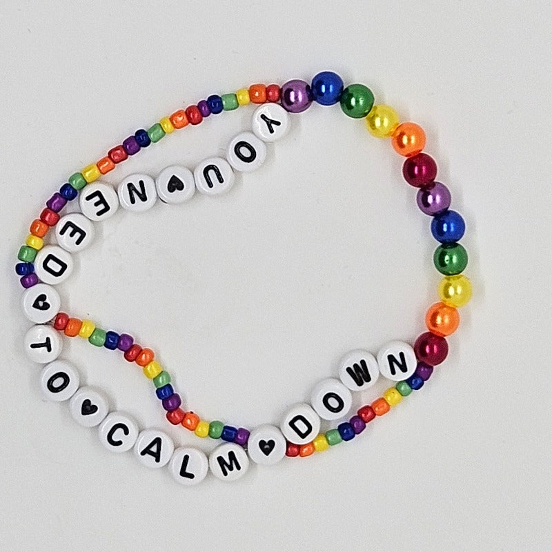 You Need To Calm Down Wavy Friendship Bracelet