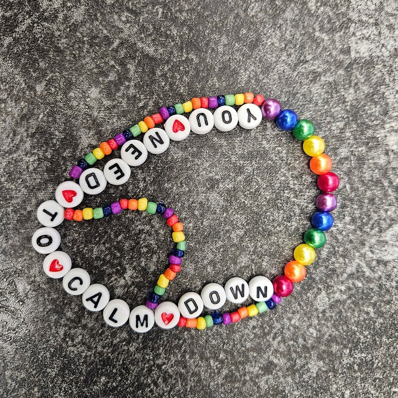 You Need To Calm Down Wavy Friendship Bracelet