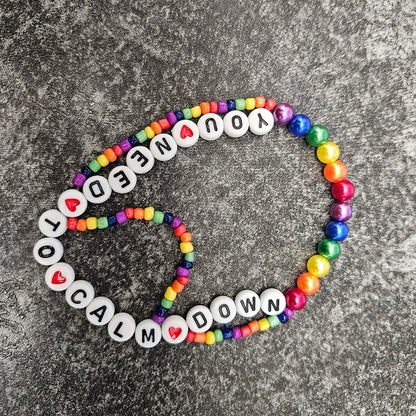 You Need To Calm Down Wavy Friendship Bracelet
