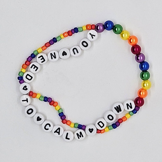 You Need To Calm Down Wavy Friendship Bracelet