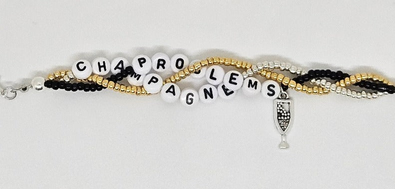 Champagne Problems Braided Friendship Bracelet