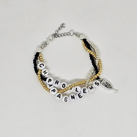 Champagne Problems Braided Friendship Bracelet