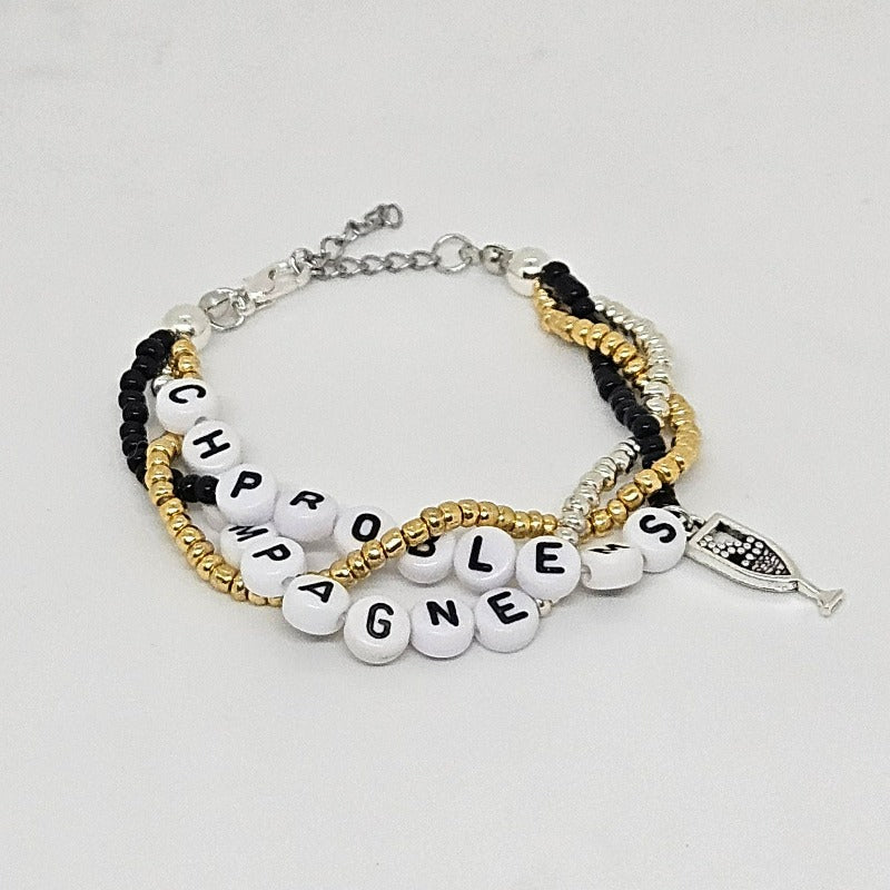 Champagne Problems Braided Friendship Bracelet