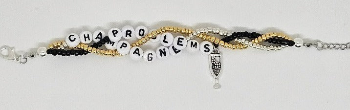 Champagne Problems Braided Friendship Bracelet