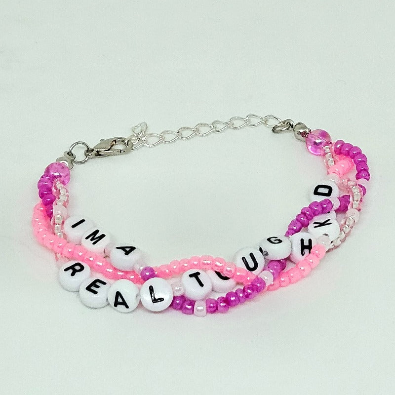 I'm A Real Tough Kid Braided Friendship Bracelet (I Can Do It With A Broken Heart)