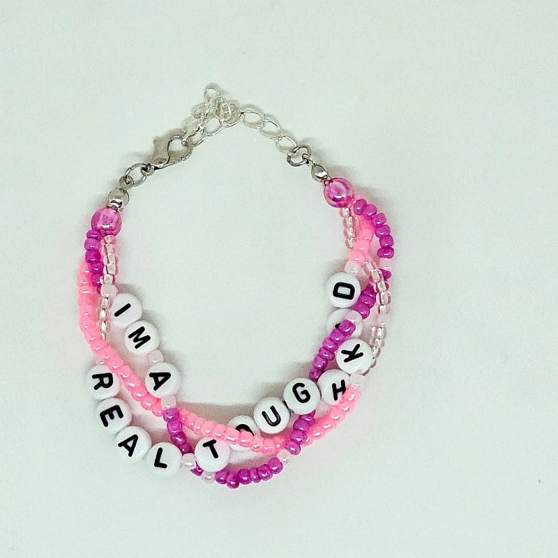 I'm A Real Tough Kid Braided Friendship Bracelet (I Can Do It With A Broken Heart)