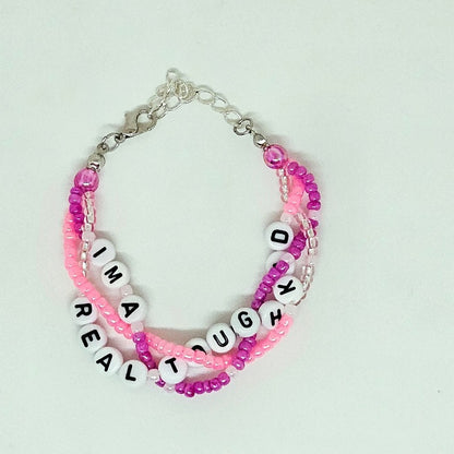 I'm A Real Tough Kid Braided Friendship Bracelet (I Can Do It With A Broken Heart)