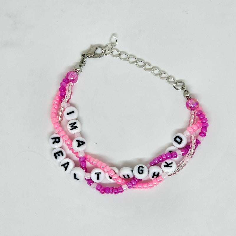 I'm A Real Tough Kid Braided Friendship Bracelet (I Can Do It With A Broken Heart)