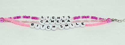 Lights Camera Bitch Smile Friendship Bracelet (I Can Do It With A Broken Heart)