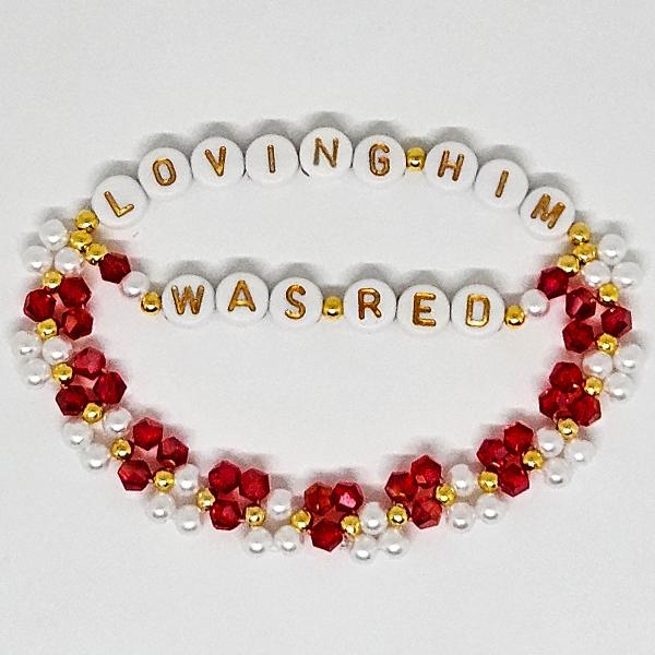 Loving Him Was Red Friendship Bracelet (Red)