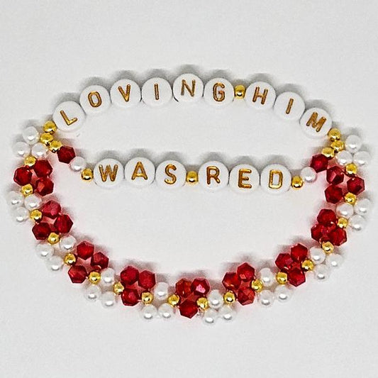 Loving Him Was Red Friendship Bracelet (Red)