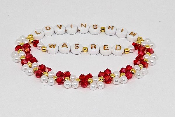 Loving Him Was Red Friendship Bracelet (Red)