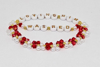 Loving Him Was Red Friendship Bracelet (Red)