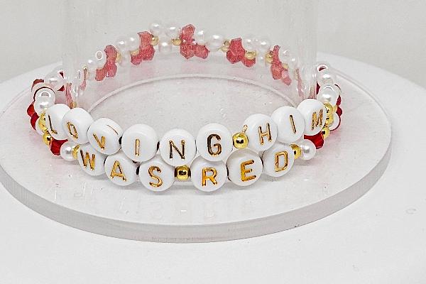 Loving Him Was Red Friendship Bracelet (Red)