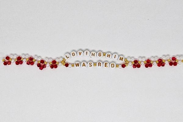 Loving Him Was Red Friendship Bracelet (Red)