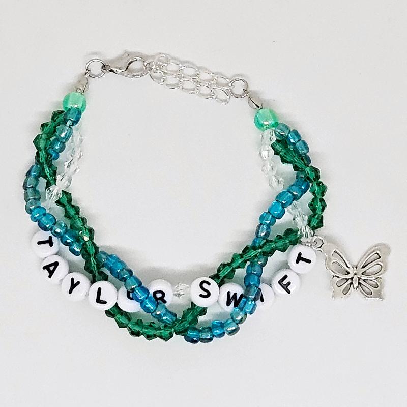 Taylor Swift Braided Friendship Bracelet With Butterfly