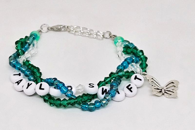 Taylor Swift Braided Friendship Bracelet With Butterfly
