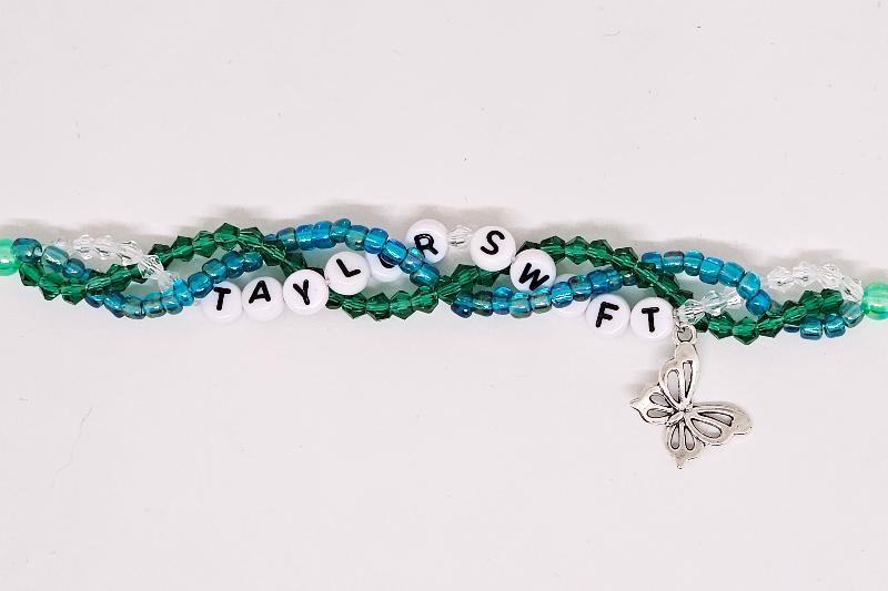 Taylor Swift Braided Friendship Bracelet With Butterfly