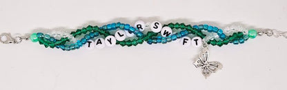 Taylor Swift Braided Friendship Bracelet With Butterfly